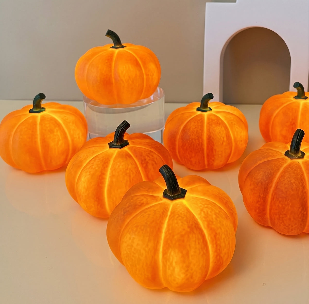 Halloween Pumpkin 3pcs LED Night Light Battery Powered Warm Lantern