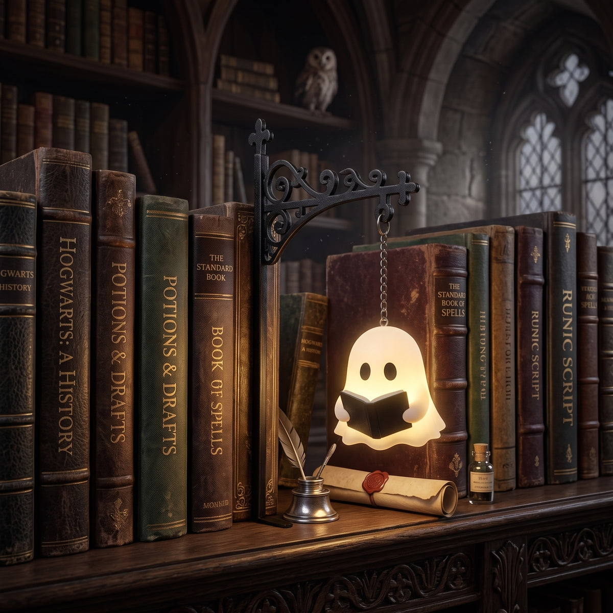 Light-Up Ghost Hanging Plaque