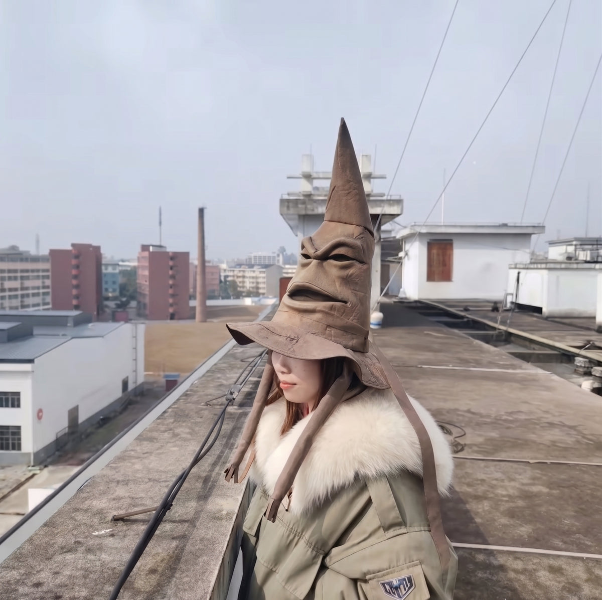 Fashion Movies Witch Wizard Hat Potters Sorting Hat Leather Halloween Party
