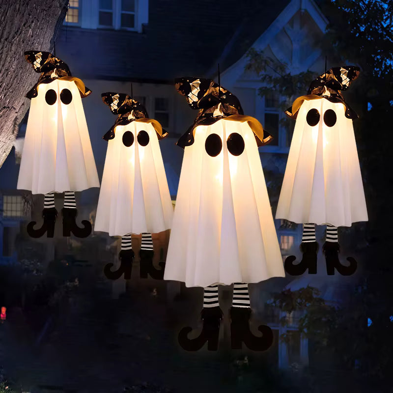 Light-Up Witch Ghost Decor