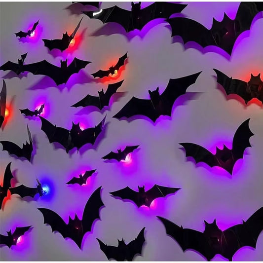 Glowing 3D Bat Wall Decor