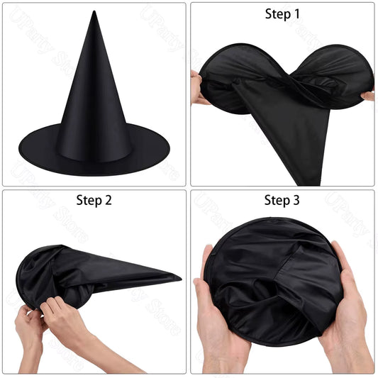 Black Hanging Witch Hat Decorations