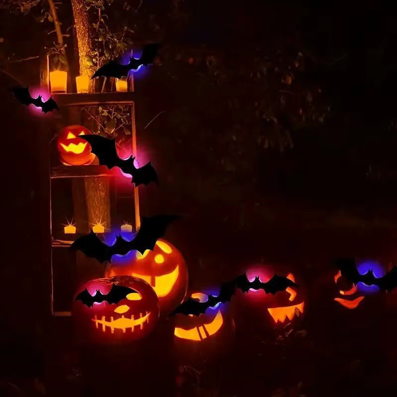 Glowing 3D Bat Wall Decor