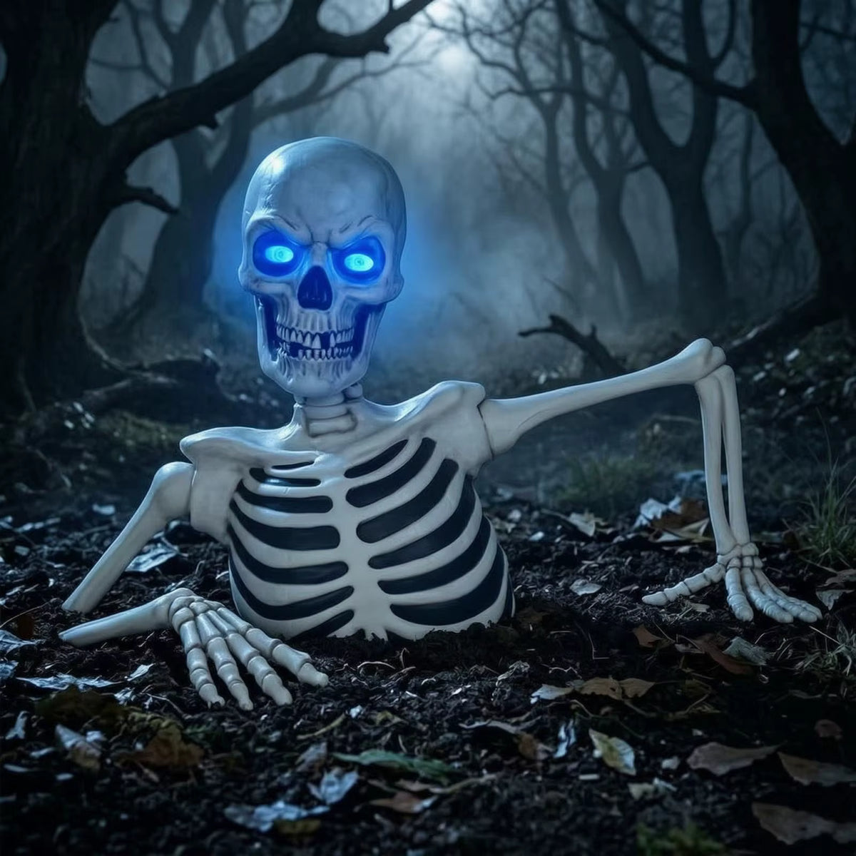 Half-Buried Skeleton Decor