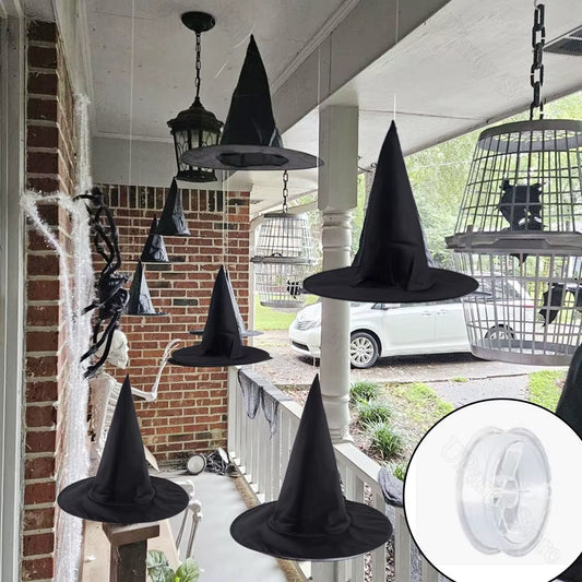 Black Hanging Witch Hat Decorations