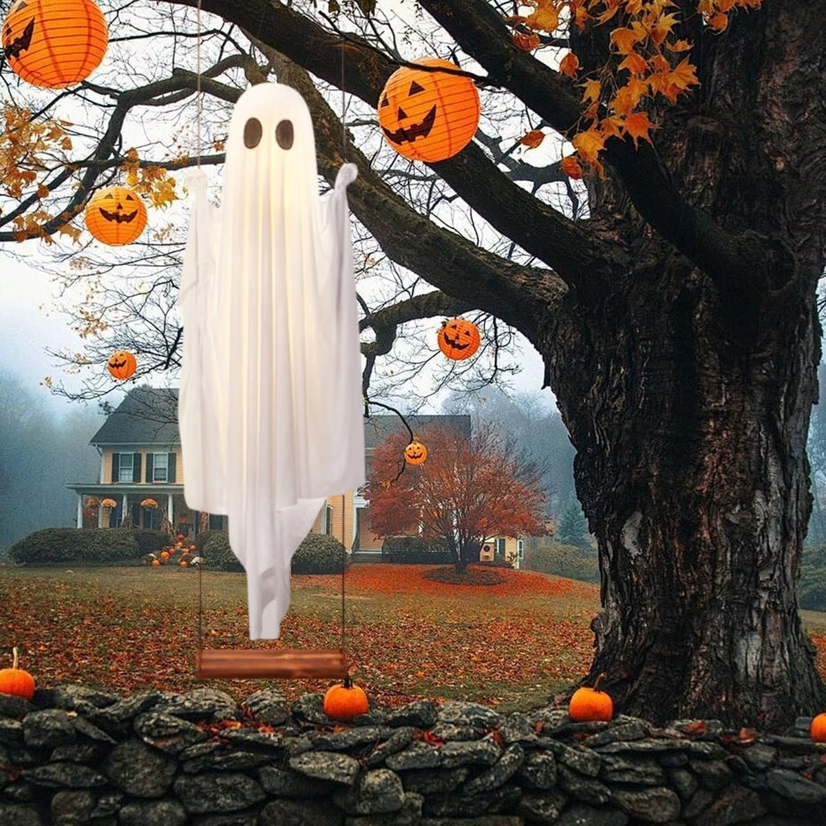 Glowing Hanging Ghost Decoration